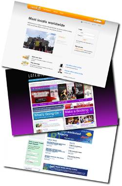 Example site screenshots